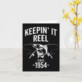 1954誕生日Fi以降の71魚釣りKeepin Itリール カード (黄色い花)