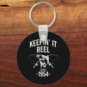 1954誕生日Fi以降の71魚釣りKeepin Itリール キーホルダー (正面)