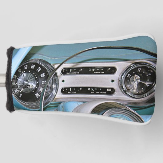 1954 Classic Car Dashboard ゴルフヘッドカバー (正面)