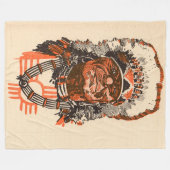 1955インディアンチーフBilly the Kid （英国）漫画 フリースブランケット (正面(横))