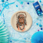 1955インディアンチーフBilly the Kid （英国）漫画 ペーパープレート (パーティー)