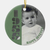 1955オーナメント70歳の生まれ誕生日ギフト セラミックオーナメント (正面)