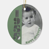 1955オーナメント70歳の生まれ誕生日ギフト セラミックオーナメント (左)