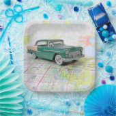 1955カーオンロードマップ ペーパープレート (パーティー)