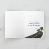 1955カー赤と白誕生日 カード (内部)