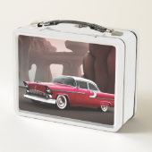 1955クラシック年の自動車メタルランチボックス メタルランチボックス (裏面)