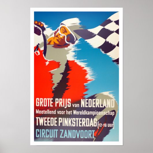1955ザンドヴォート・グランプリ・ヴィンテージ・レース ポスター (正面)