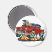 1955シェヴィーベルエアマルーン車 マグネット (正面/裏面)