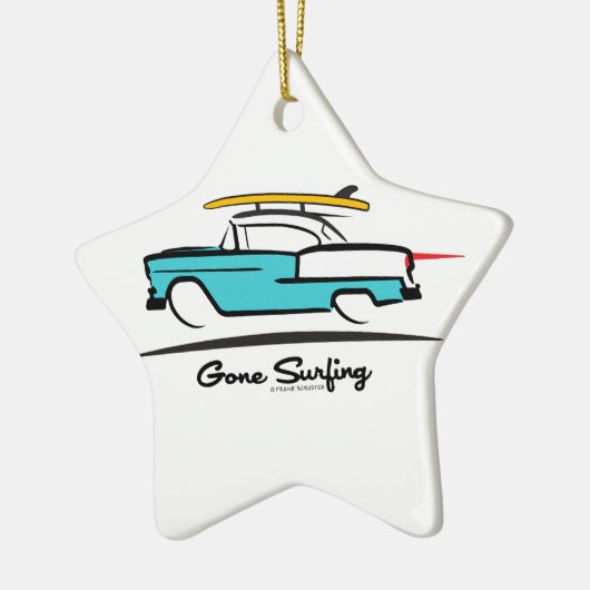 1955シブハードトップクーペゴーンサーフィン セラミックオーナメント (左)