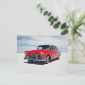 1955シボ改造イ、通りロッド、"トリ5"ベレア ポストカード (スタンド正面)