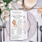 1955トリビア、70th誕生日フラットメニュースタイルカード メニュー