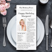 1955トリビア、70th誕生日フラットメニュースタイルカード メニュー