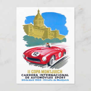1955バルセロナグランプリヴィンテージレース ポストカード