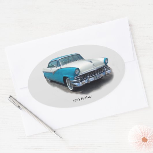 1955フェアレーン 楕円形シール (封筒)