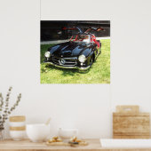 1955メルセデスベンツ300SLガールウィング ポスター (キッチン)