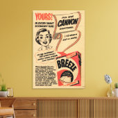 1955ヴィンテージ洗浄パウダー広告 キャンバスプリント (インサイチュ (リビング))