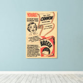 1955ヴィンテージ洗浄パウダー広告 キャンバスプリント (インサイチュ (ウッドフロア))