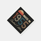 1955ヴィンテージ70誕生日 スタンダードカクテルナプキン (角)