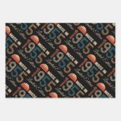 1955ヴィンテージ70誕生日 ラッピングペーパーシート (正面2)