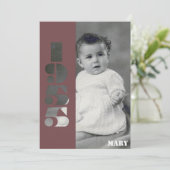 1955年あなたの古い写真 70歳の誕生日招待状 招待状 (スタンド正面)