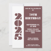 1955年あなたの古い写真 70歳の誕生日招待状 招待状 (裏面)