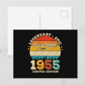 1955年からすごい67歳 67歳の誕生日プレゼント ポストカード (正面/裏面)