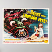 1955年に設立された100万眼の獣 ポスター (正面)
