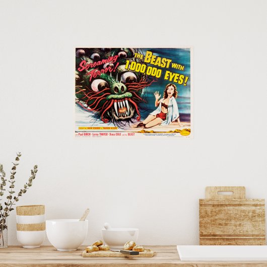 1955年に設立された100万眼の獣 ポスター (キッチン)
