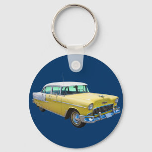 1955年のシボレーBel Airのクラシックカー キーホルダー