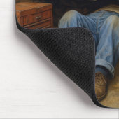 1955年のパパ作品を見る少年 マウスパッド (コーナー)