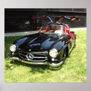 1955年のベンツ300SL Gullwing ポスター