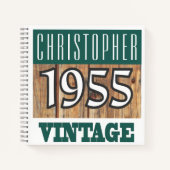 1955年の名前のヴィンテージ・ノートブック ノートブック (正面)