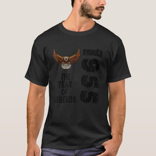 1955年の誕生1955年の伝説の年 Tシャツ (正面)