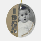 1955年の70歳生まれの誕生日プレゼントオーナメント セラミックオーナメント (左)