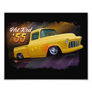 1955年のChevyのトラックのプリント フォトプリント