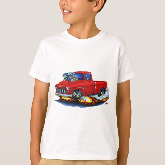1955年のChevyの積み込みの赤のトラック Tシャツ (正面)