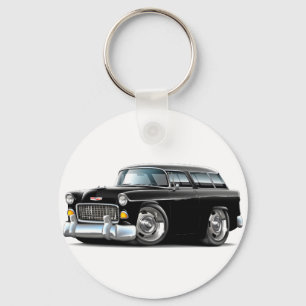 1955年のChevyの遊牧民の黒車 キーホルダー