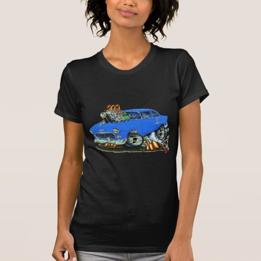 1955年のChevy 150-210の青い車 Tシャツ (正面)