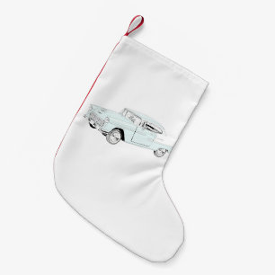 1955年のChevy Bel Airのスケッチ スモールクリスマスストッキング