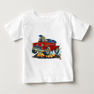 1955年のChevy Belairのあずき色車 ベビーTシャツ