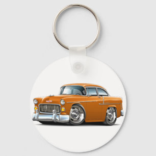 1955年のChevy Belairのオレンジ車 キーホルダー