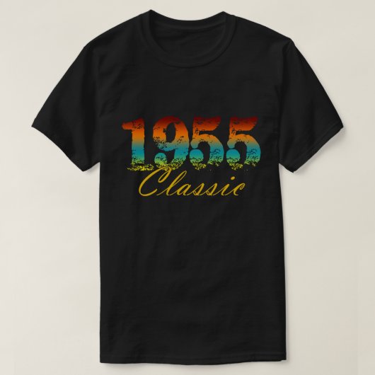 1955年クラシック1955年生まれのT型誕生日 Tシャツ (デザイン正面)