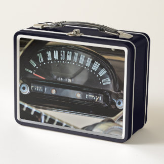 1955年式クラシックカーのスピードメーター メタルランチボックス