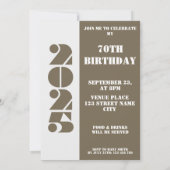 1955年生まれの古い写真 70歳の誕生日 招待状 (裏面)