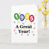 1955年素晴らし誕生日 カード (黄色い花)