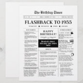 1955年誕生の模造新聞(白黒) (正面/裏面)