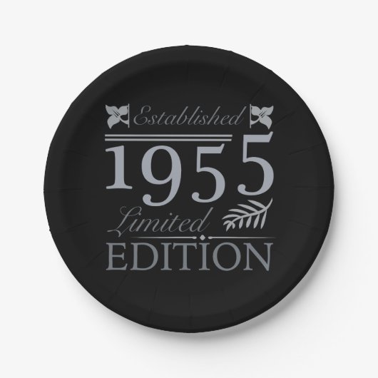 1955年限定版70誕生日 ペーパープレート (正面)