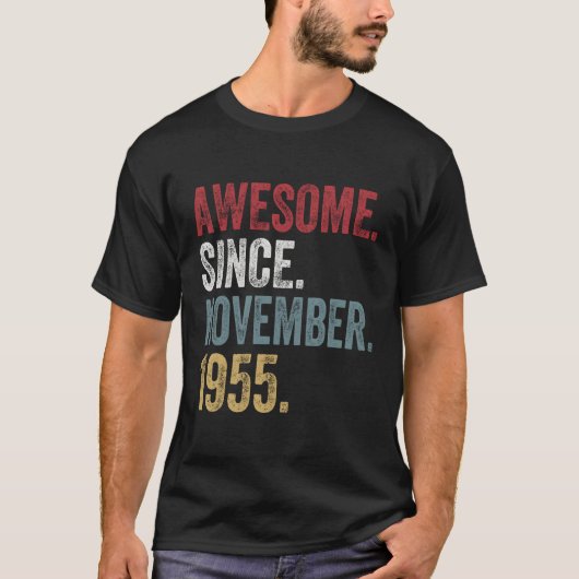 1955年11月誕生日S65歳G Tシャツ (正面)