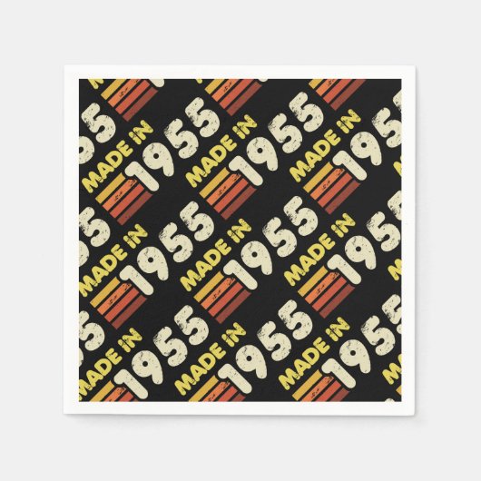 1955年70誕生日 スタンダードカクテルナプキン (正面)
