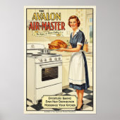 1955年 ビンテージ Avalon Air-Master オーブン広告 ポスター (正面)